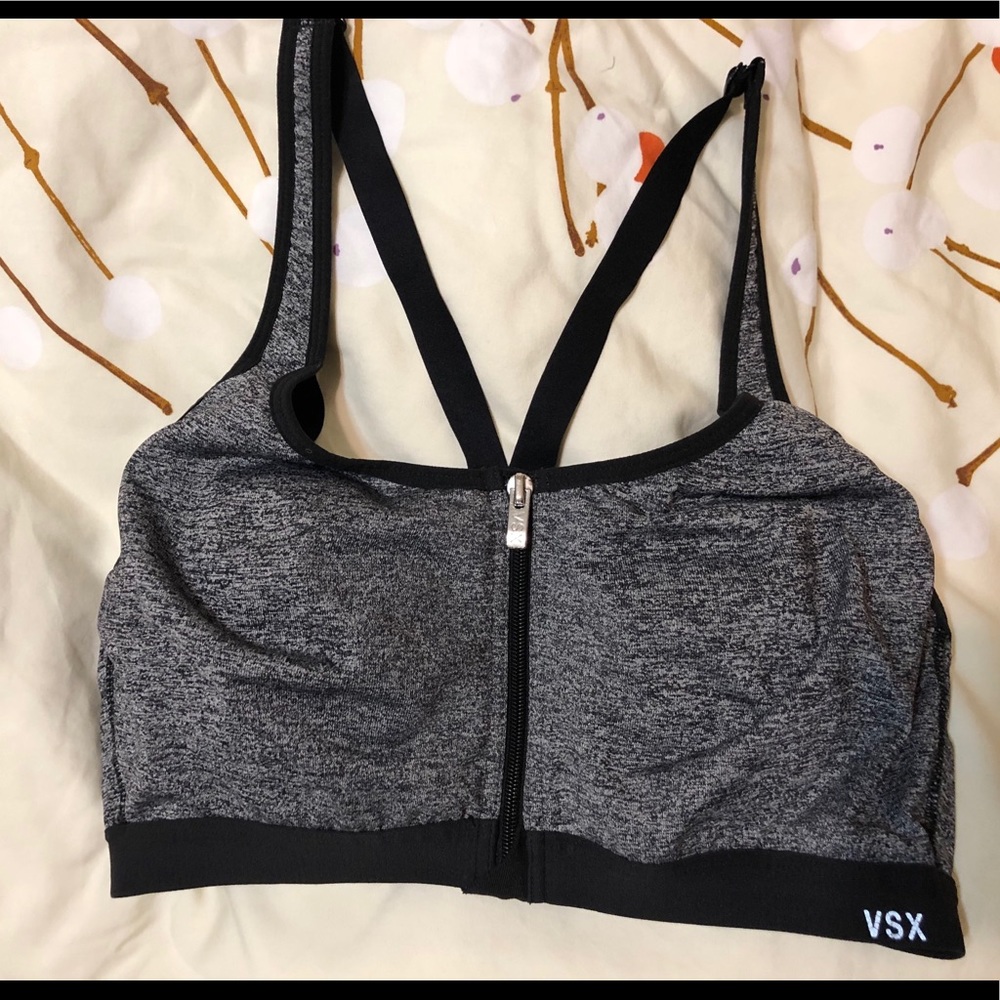 Victoria’s secret underwire sports bra.